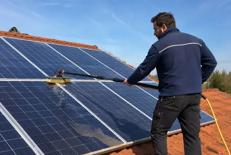 Nettoyage et entretien de panneaux solaires à Aubertin